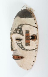 Maske der Ibo Nigeria, Holz, fein geschnitzte Maske mit ...
