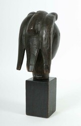 Reliquienkopf ''Bieri'' der Fang Gabun, wohl Volk der Betsi, Holz mit ...