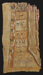 Mumientuch Saitisch, ca. 500 v. Chr., hochrechteckiges Fragment, ...
