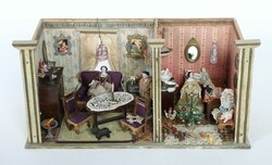 Puppenstube um 1910/15, 2-Raum-Stube, mit einem Fensterausschnitt im ...