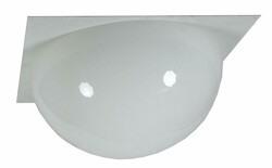 Großer Lampenschirm 1970er Jahre, Acryl, milchweiß, Halbkugel auf ...