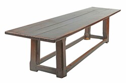 Refektoriumstisch 18. Jh., Eiche massiv, die Pfeilerbeine mit ...