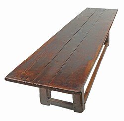 Refektoriumstisch 18. Jh., Eiche massiv, die Pfeilerbeine mit ...