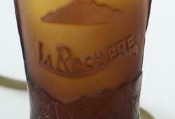 Lampenfuß La Rochere, Frankreich, Mitte 20. Jh., farbloses Glas mit ...