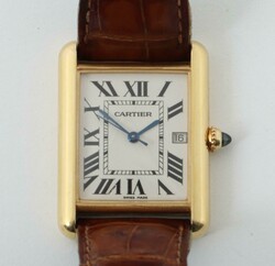 Damenarmbanduhr Cartier Tank Gold 20. Jh., Damenarmbanduhr Cartier ...