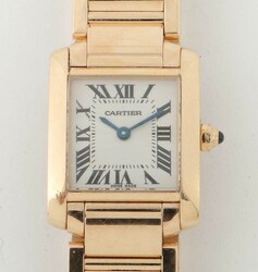 Damenarmbanduhr Cartier 20. Jh., Damenarmbanduhr Cartier Tank ...
