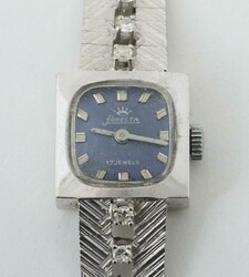 Damenarmbanduhr 20. Jh., Damenarmbanduhr Foresta, Weißgold 585, bes. ...