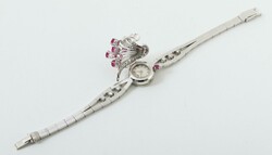 Damenarmbanduhr 20. Jh., Damenarmbanduhr in Weißgold 750, mit ...