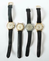 4 variierende Armbanduhren 20. Jh., u.a. die Marken: Olma, Latham, ...