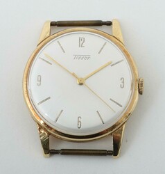 Herrenarmbanduhr Tissot 20. Jh., Herrenarmbanduhr Tissot, Gelbgold ...