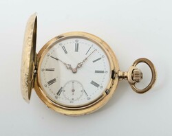 Goldtaschenuhr Um 1900, Herrentaschenuhr mit filigranem Muster, ...