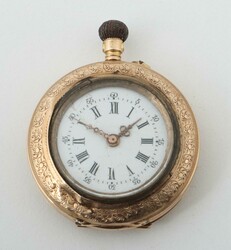 Damentaschenuhr Um 1900, Gelbgold 585, punziert, Innendeckel Metall, ...