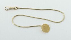 Taschenuhrenkette 20. Jh., Gelbgold 585, ca. 9 g, L: 29 cm, punziert, ...
