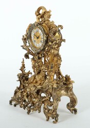 Kaminuhr mit Rendezvous-Szene Frankreich, 19. Jh., römische ...