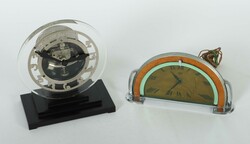 Zwei elektrische Art Déco-Tischuhren 1x englische SMITH SECTRIC ...