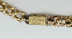 Goldkette Dat. 1814, antike Kette in Gelbgold 585, säuregeprüft, ca ...