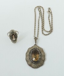 Set Theodor Fahrner Um 1930, Kette mit Anhänger und Ring, Silber 925 ...