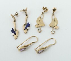 3 Paar Ohrhänger 20. Jh., 3 versch. Paar Ohrhänger bes. mit ...