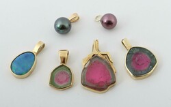 6 Anhänger 20. Jh., Konvolut 6 Anhänger, Gelbgold 5 x 585 (zs. ca. ...