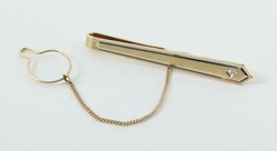 Kravattenhalter 20. Jh., in Gelbgold 585, bes. mit kleinem Diamanten, ...