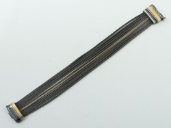 Silberarmband 20. Jh., best. aus 10 Strängen, 1 in Gelbgold 585, 9 ...