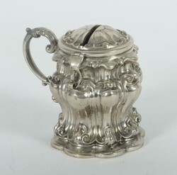 Spardose 19. Jh., Silber 13-lötig, ca. 70 g, gebuckelte Wandung mit ...