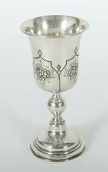 Weinbecher 19. Jh., Silber, ca. 90 g, runder glockenförmier Stand ...