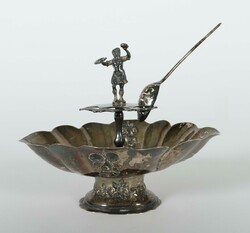 Ovale Fußschale 19. Jh., Silber 13-lötig, ca. 250 g (gesamt), ...