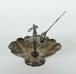 Ovale Fußschale 19. Jh., Silber 13-lötig, ca. 250 g (gesamt), ...