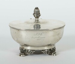 Zuckerdose dat. 1840, Silber 13-lötig, ca. 270 g, ovaler sich ...