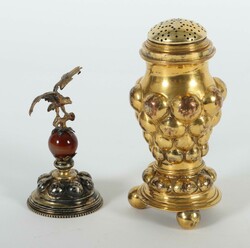 Zuckerstreuer als Buckelpokal Ende 19. Jh., Silber 800 vergoldet, ca. ...
