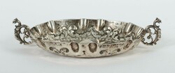Branntweinschale Ende 19. Jh., Silber, ca. 130 g, ovale gemuldete ...