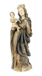 Bildschnitzer des 17./18. Jh. ''Madonna mit Kind'', Holz geschnitzt, ...