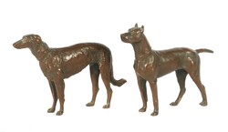 Bildhauer des 19./20. Jh. Zwei Hundefiguren: ''Borsoi'' und ''Dogge'' ...