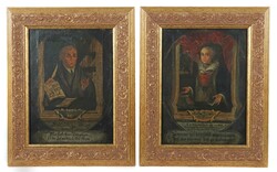 Maler des 17./18. Jh. 2 Halbportraits von Martin Luther und Katharina ...