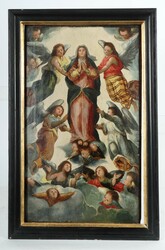 Maler des 18. Jh. ''Mariä Himmelfahrt'', im Zentrum die Heilige ...