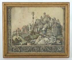 Maler/Kopist des 19. Jh. ''Hl. Antonius der Große'', mit Kreuz und ...