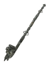 Prestigepfeife Afrika, Kamerun, wohl Stamm der Bamun, Bronze gegossen ...