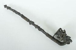 Prestigepfeife Afrika, Kamerun, wohl Stamm der Bamun, Bronze gegossen ...