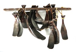 Löffelhalter Indonesien, Zentral Sulawesi, Toraja Land, das am Rand ...