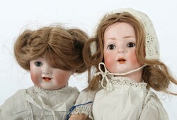 3 Puppen Porzellanköpfe, 1 x gemarkt: BSE im Herz, made in Germany, ...