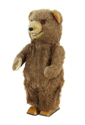 Lauf-Teddy wohl Russland oder Ostblock, um 1950/60er Jahre, braunes ...