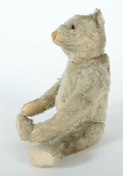 Weißer Teddy Steiff, um 1940, helles Mohairplüsch, helle ...