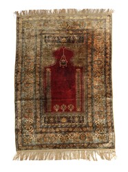 Kayseri-Seidengebetsteppich Anatolien, wohl um 1910, Seide auf ...