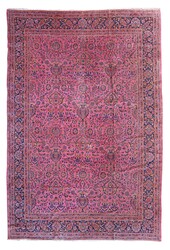 Kashan Re-Import Persien, um 1930, Wolle auf Baumwolle, das rote ...