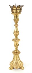 Altarleuchter 19./20. Jh., Holz geschnitzt, blattvergoldet, mit ...