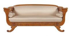 Sofa im Biedermeierstil Dänemark, um 1900, Eisbirke furniert, die ...