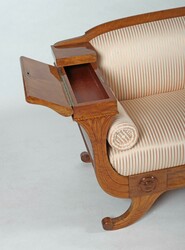 Sofa im Biedermeierstil Dänemark, um 1900, Eisbirke furniert, die ...