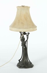 Figürliche Tischleuchte im Jugendstil 20. Jh., Metallguss-Stand als ...