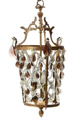 Lüster Frankreich, wohl 1930er Jahre, Messingaufhängung mit ...